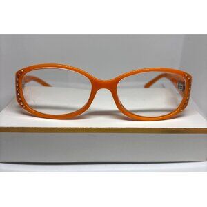 Fossil Women’s Eyeglass Frames Only Tracy PS9140 600 Orange Rhinestone-Accented